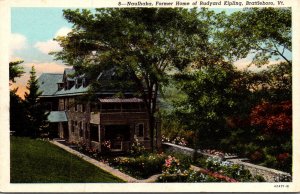 Vermont Brattleboro Nautlhaka Former Home Of Rudyard Kipling Curteich