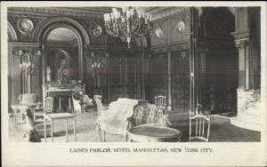 New York City Hotel Manhattan Interior c1905 Real Photo Postcard #2