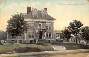 The HOspital Norwalk, Connecticut, USA Postal Used Unknown stains on back