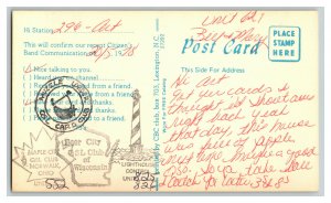 Postcard QSL Radio Card From Rawlins WYO. Wyoming KIV-8860