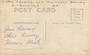 C-1910 Tacoma Washington Rovney Out Buildings RPPC Photo Postcard 20-8304 