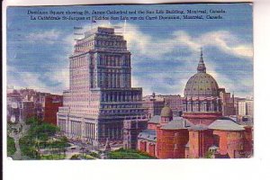 Dominion Square, Montreal, Quebec, Canada Postage Due Stamp, 4C Used 1959