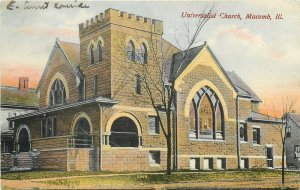 Vintage Postcard; Universalist Church, Macomb IL McDonough County Wheelock