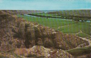 Canada Badlands Along Red Deer River In Drumheller Valley Alberta