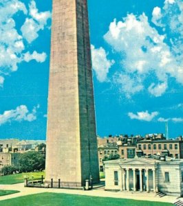 USA Bunker Hill Monument Charlestown Massachusetts Chrome Postcard 07.68