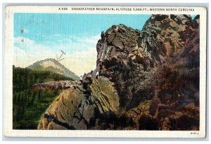 1937 Grandfather Mountain Western North Carolina NC Banner Elk NC Postcard