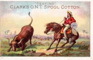 VICTORIAN TRADE CARD, CLARK'S ONT SPOOL COTTON