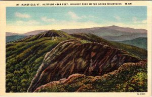 Postcard MOUNTAIN SCENE Mount Mansfield Vermont VT AM0850