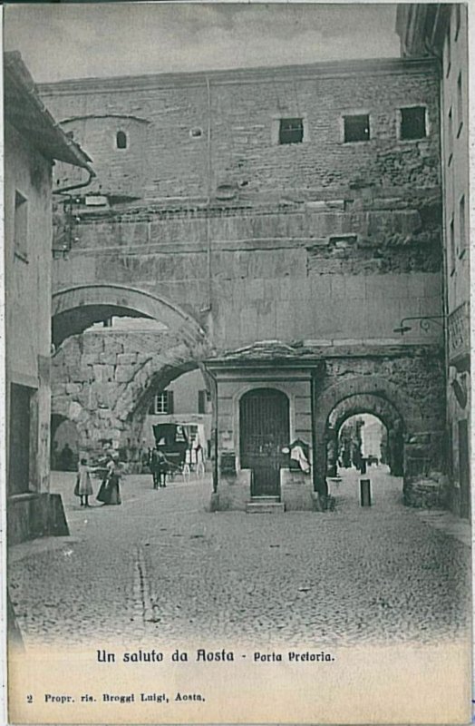 AOSTA City Vintage Postcard - PRAETORIA DOOR-