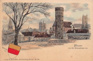 MUNSTER GERMANY~von der KREUZSCHANZE~1900 H MITADORFFER'S TINT ARTIST POSTCARD