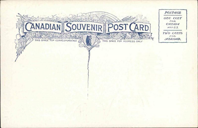 St. John New Brunswick Trinity Church c1910 Postcard Patriotic Crest Border