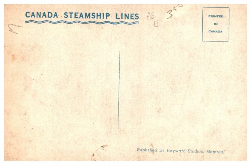 S/S Cayuga  , Canada Steamship Line