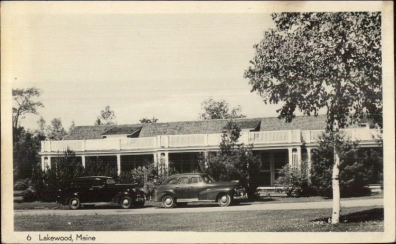 Lakewood ME Old Cars - Skowhegan Area 1950s-60s Real Photo Postcard