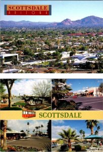 2~4X6 Chrome Postcards  Scottsdale, AZ Arizona  BIRD'S EYE VIEW & STREET SCENES
