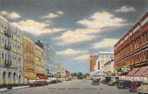 FIFTH STREET MERIDIAN MISSISSIPPI POSTCARD (c. 1940s) !!