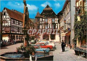 Postcard Modern Land of Storks Kaysersberg Haut Rhin Old house has wood sides...