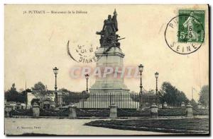 Postcard Ancient Monument of Defense Puteaux