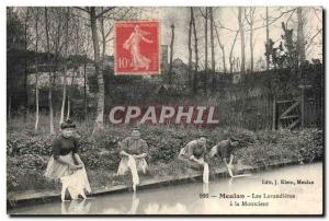 Old Postcard Meulan washerwomen has Montcient TOP