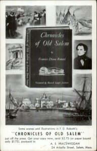 Book Advertising Chronicles Old Salem MA Francis Diane Robotti Postcard