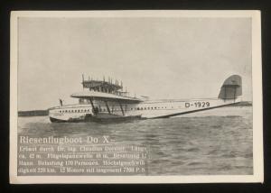 Original Mint Dornier DOX Seaplane At Open Waters RPPC Postcard