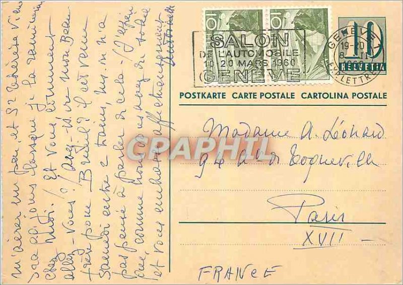 Postale Entier 10c Switzerland 1960