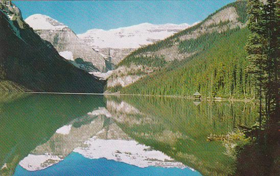 Canada Alberta Lake Louise Early Morning View As Seen From The Chateau