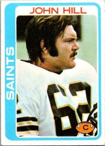 1978 Topps Football Card John Hill New Orleans Saints sk7446