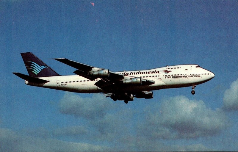 GARUDA Indonesian Airways Boeing 747-2U3B At Zurich Switzerland