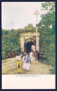 Old Gateway Manila Phillipines unused c1910's