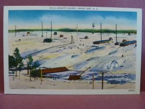 Old Postcard NC Mount Airy Granite Quarry