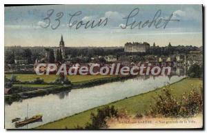 Old Postcard Sable Sur Sarthe Vue Generale De La Ville