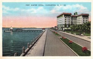 Vintage Postcard 1938 Historic Fort Sumter Hotel Charleston South Carolina F. J.