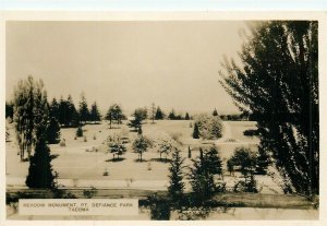 WA, Tacoma, Washington, Point Defiance Park, Meadow Monument, RPPC