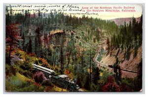 Loop Of Southern Pacific Railway Sskyou Mountains California CA  DB Postcard P21