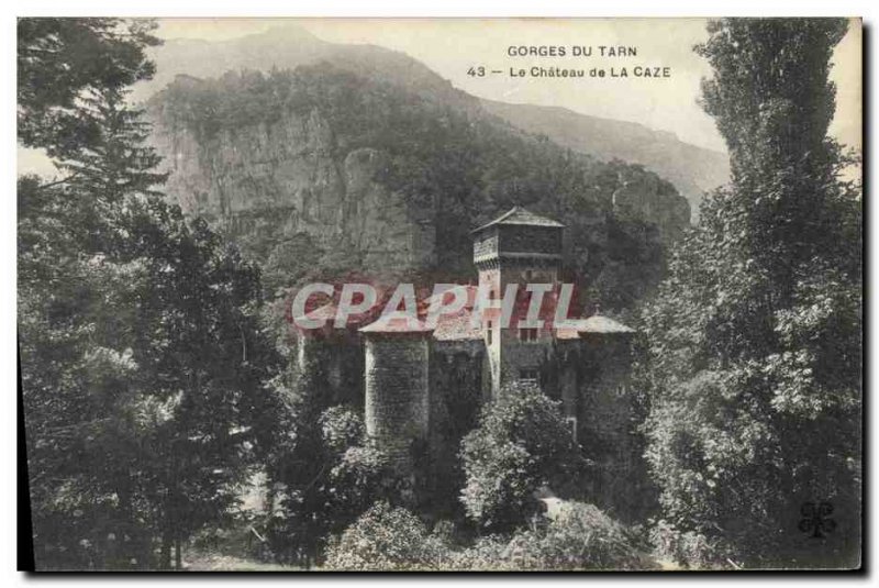 Old Postcard Gorges du Tarn Chateau de la Caze