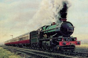 GWR Cornish Riviera Express Train at Reading 1960s Postcard