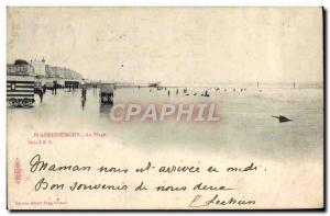 Old Postcard Blankenberghe The Beach