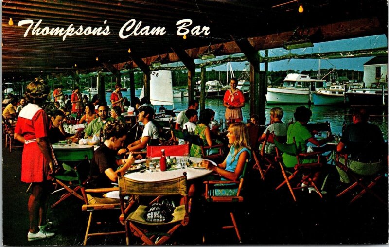 Thompson Brothers Clam Bar Wychmere Harbor Snow Inn Rd Postcard UNP WOB Koppel 