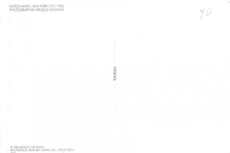 Milton Avery, By Arnold Newman  