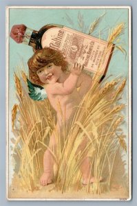 NEW YORK NY ANTIQUE VICTORIAN TRADE CARD MALTINE CO. ADVERTISING