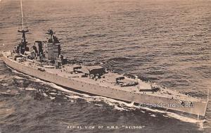 Aerial view of HMS Nelson Military Battleship Unused 