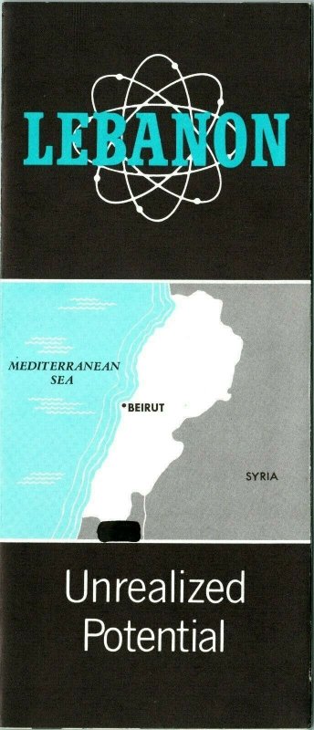Vintage Missionary Brochure - Lebanon Unrealized Potential - Atomic Design 1950s