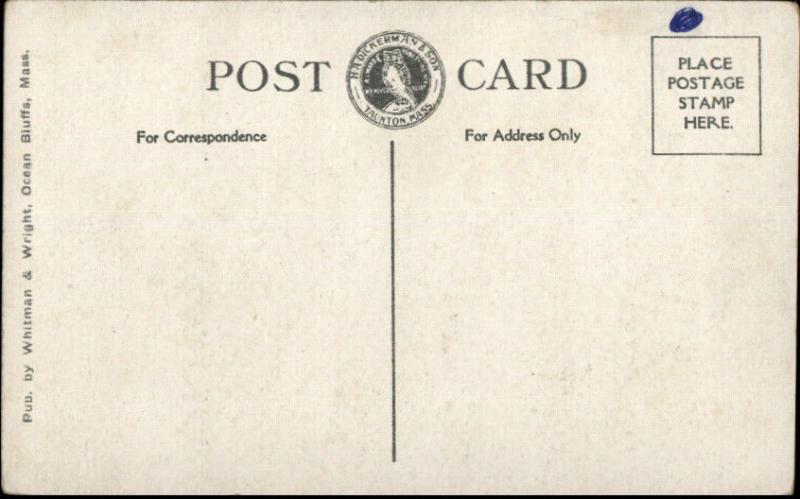 Ocean Bluff MA Post Office & General Store c1920 Postcard