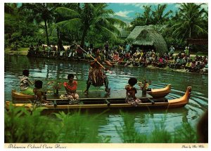 Colorful Warrior Dances During Pageant of the Long Canoes Hawaii Postcard