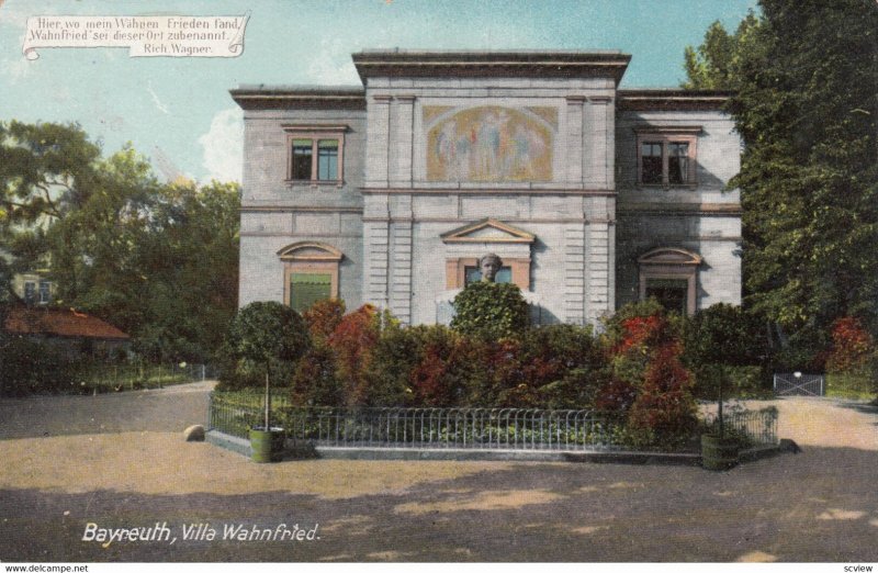 BAYREUTH (Bavaria), Germany, 1900-10s ; Villa Wahnfried