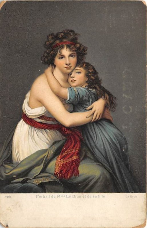 Portrait de Mme Le Brun et de sa Fille Paris Art Artist Unused 