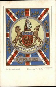 Cape Republic Coat of Arms Heraldic CAPLAND South Africa? Flag c1900 Postcard