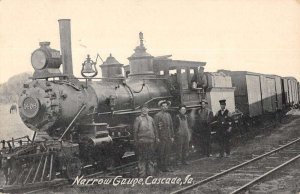 Cascade Iowa Narrow Guage Steam Train Vintage Postcard KK414