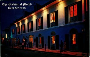 Provincial Motel Night New Orleans LA Louisiana UNP Unused Chrome Postcard E11