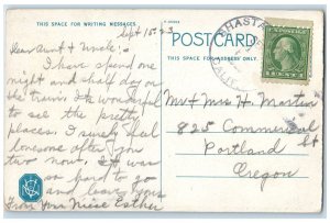 1923 Cow Creek Canyon Southern Oregon SP Railroad Train Shasta Route OR Postcard